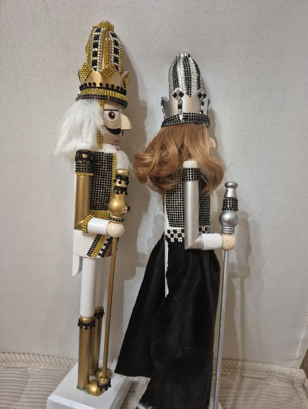 Gold and Black Decorative Nutcracker Pair